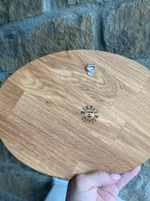 Oak door plaque