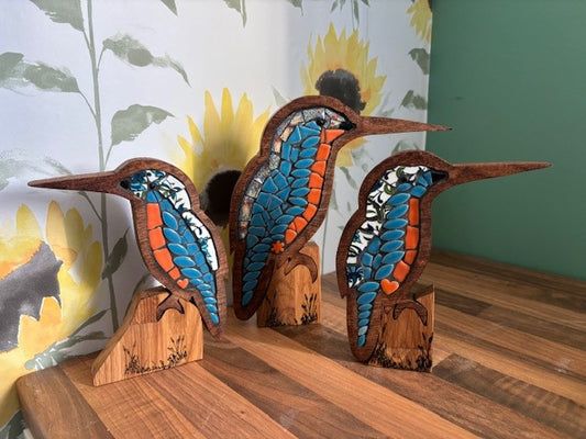 Mosaic Kingfisher - 3 SIZES